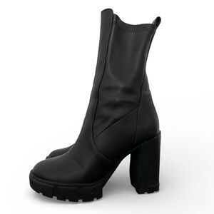 Aldo Black Chunky Platform Ankle Boots